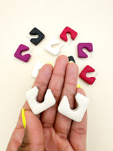 Load image into Gallery viewer, Alabaster Chunky Hoop Earrings