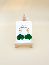 Load image into Gallery viewer, Two Leaf Huggie | Dangle Statement Earring