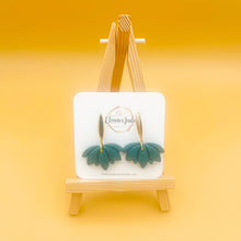 Load image into Gallery viewer, Lotus Flower w/ Bar | Drop Dangle | Statement Earrings