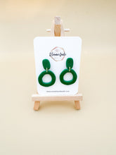 Load image into Gallery viewer, Textured Open Circle | Statement Dangle Earrings