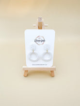 Load image into Gallery viewer, Textured Open Circle | Statement Dangle Earrings