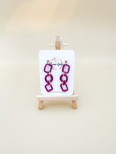 Load image into Gallery viewer, Three Link Chain Link Earrings | Dangle Statement Earrings
