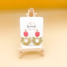 Load image into Gallery viewer, Pebble Dangle w/ Sun Charm | Dangle Statement Earrings