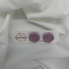 Load image into Gallery viewer, Rose Flower Polymer Clay Stud Earrings