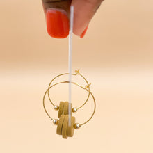 Load image into Gallery viewer, GIA | Beaded Clay Hoop Earring