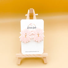 Load image into Gallery viewer, Mirrored Lotus Flower | Red+ White | Drop Dangle Statement Earrings