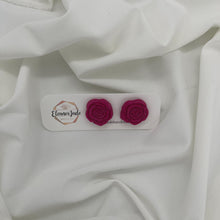 Load image into Gallery viewer, Rose Flower Polymer Clay Stud Earrings