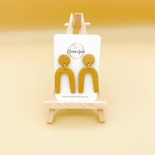 Load image into Gallery viewer, Mini Arch w/ Scroll Print | Polymer Clay Earrings