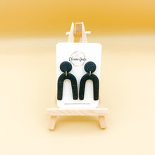 Load image into Gallery viewer, Mini Arch w/ Scroll Print | Polymer Clay Earrings