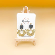 Load image into Gallery viewer, Pebble Dangle w/ Sun Charm | Dangle Statement Earrings