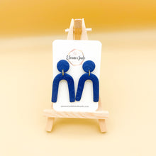 Load image into Gallery viewer, Mini Arch w/ Scroll Print | Polymer Clay Earrings