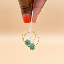 Load image into Gallery viewer, GIA | Beaded Clay Hoop Earring