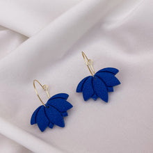Load image into Gallery viewer, Lotus Flower Hoop | Dangle Statement Earrings