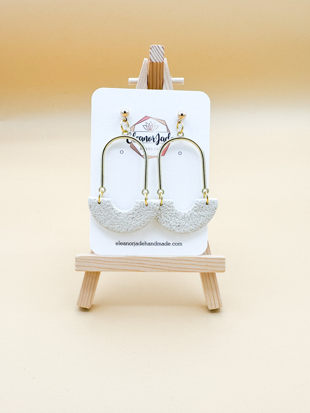 RAE | Alabaster Textured Clay Dangle Earring