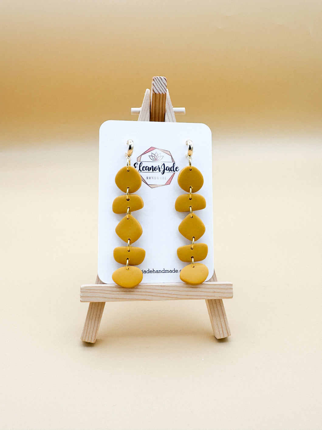 YARA | Mustard Pebble Dangle Statment Earring