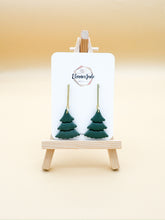 Load image into Gallery viewer, Evergreen Christmas Tree Clay Dangle Earring
