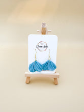 Load image into Gallery viewer, Two Leaf Fish Hook | Dangle Statement Earring
