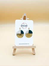 Load image into Gallery viewer, Multi Half Circle w/ Sun Charm | Dangle Statement Earrings
