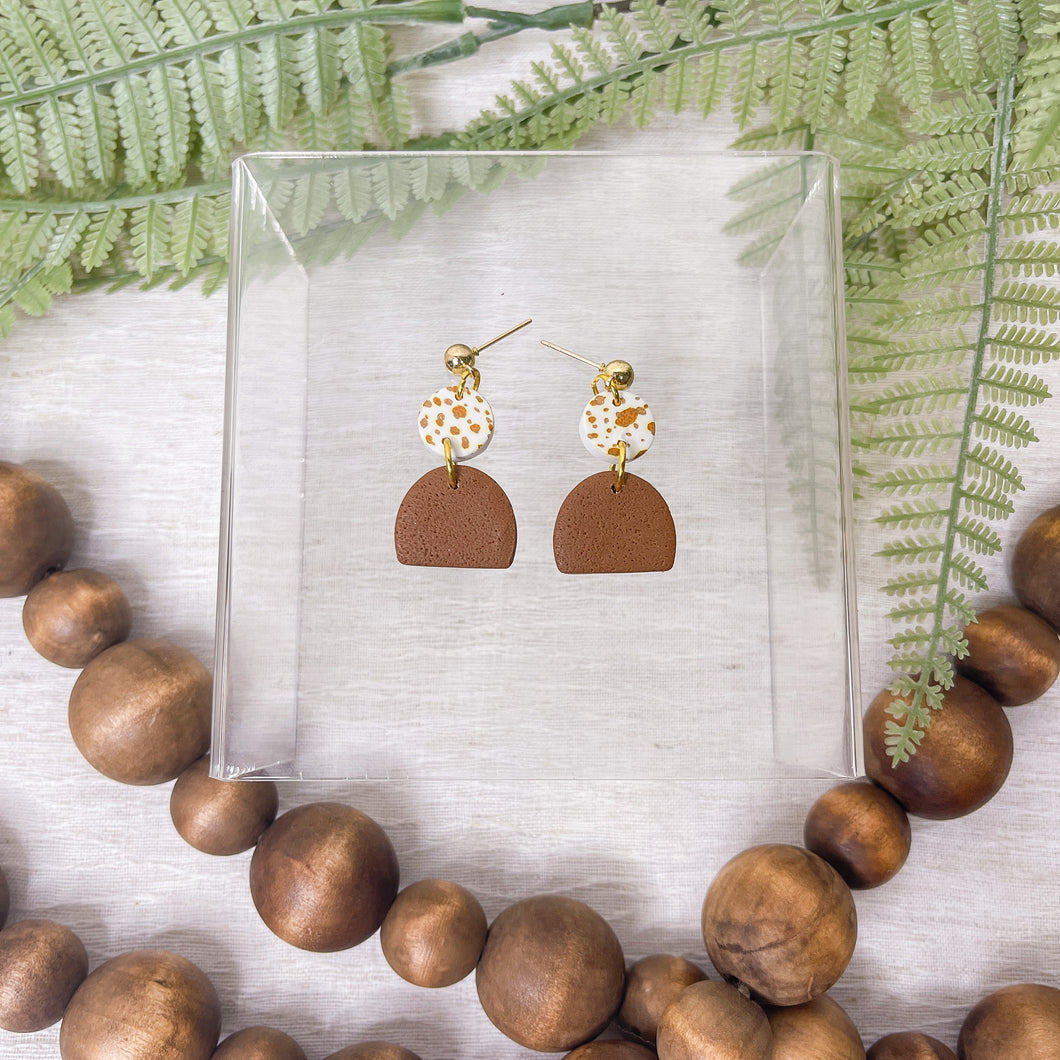 Dotted Top Dainty Statement Earrings