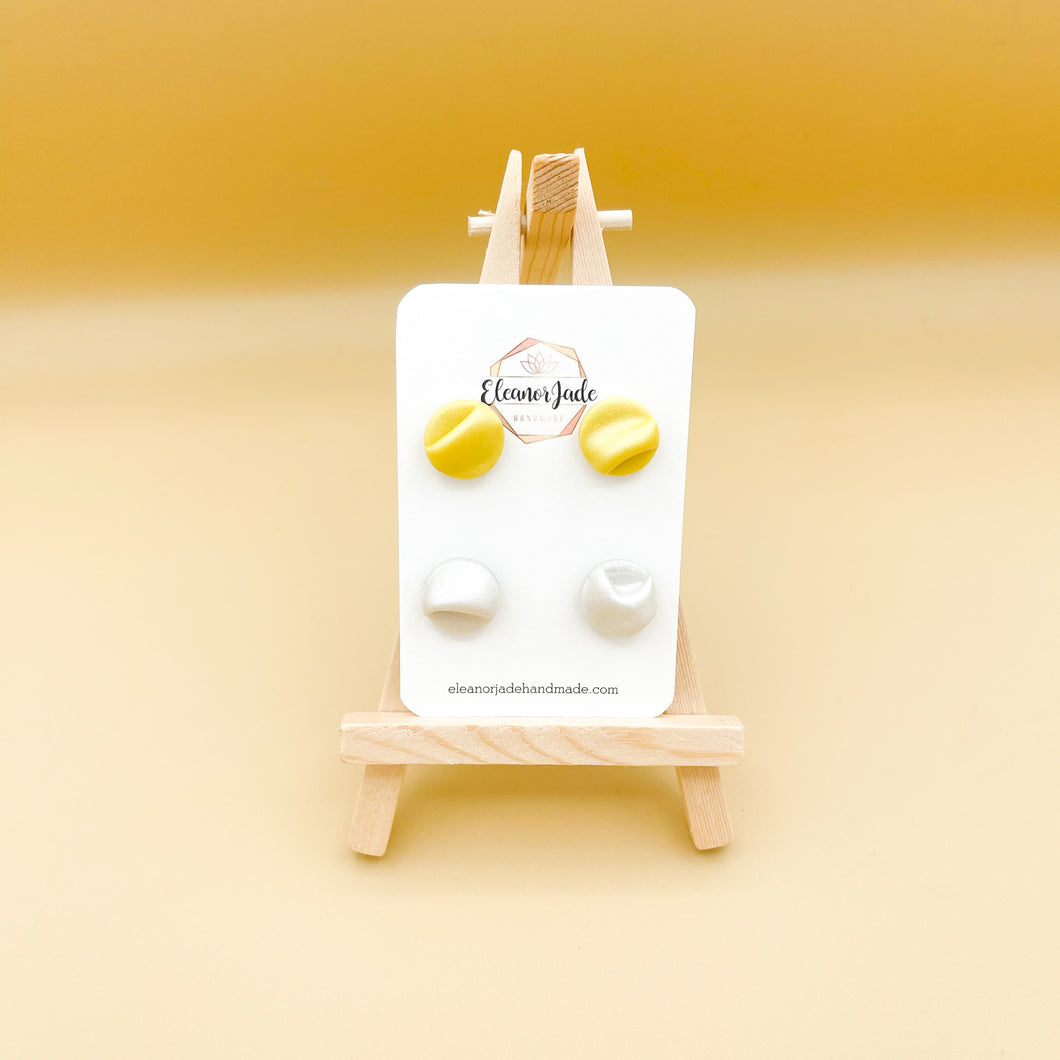 Stud Duo | Draped Circle Earrings