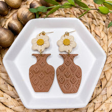 Load image into Gallery viewer, Flower + Vase | Dangle Statement Earrings
