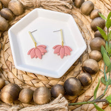 Load image into Gallery viewer, Lotus Flower Drop Dangle | Statement Earrings
