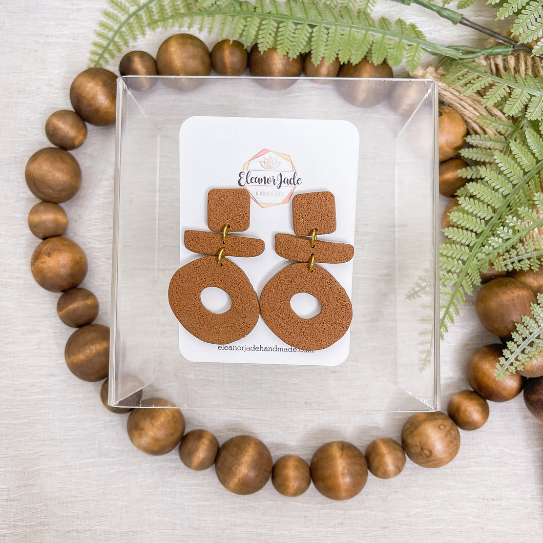 CAMILA | Raw Sienna | Dangle Statement Earrings