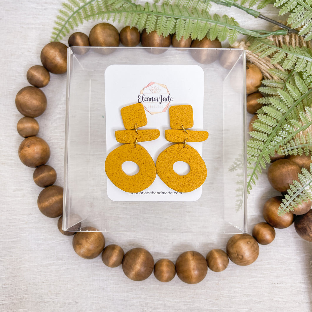 CAMILA | Mustard | Dangle Statement Earrings
