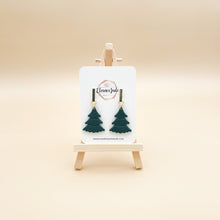 Load image into Gallery viewer, Evergreen Christmas Tree Clay Dangle Earring
