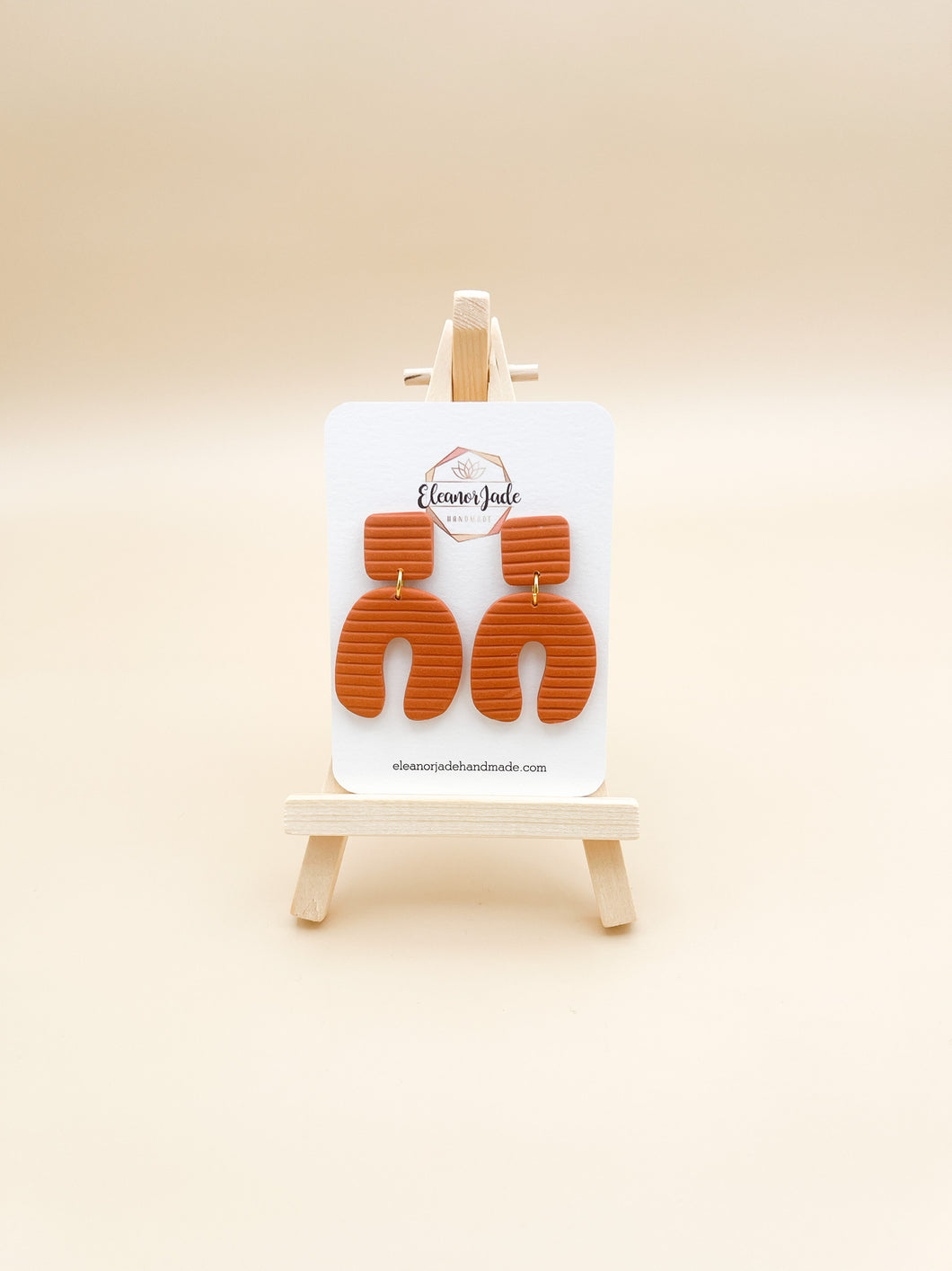 RUE | Rust Orange Clay Dangle Earring