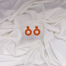 Load image into Gallery viewer, Double Circle | Dangle Statement Earrings
