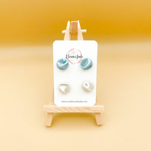 Load image into Gallery viewer, Stud Duo | Draped Circle Earrings
