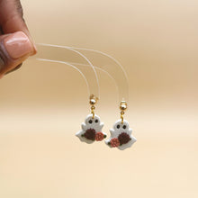 Load image into Gallery viewer, Floral Ghost Dangle Statement Earrings
